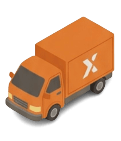 Side view of a mini truck used for larger goods